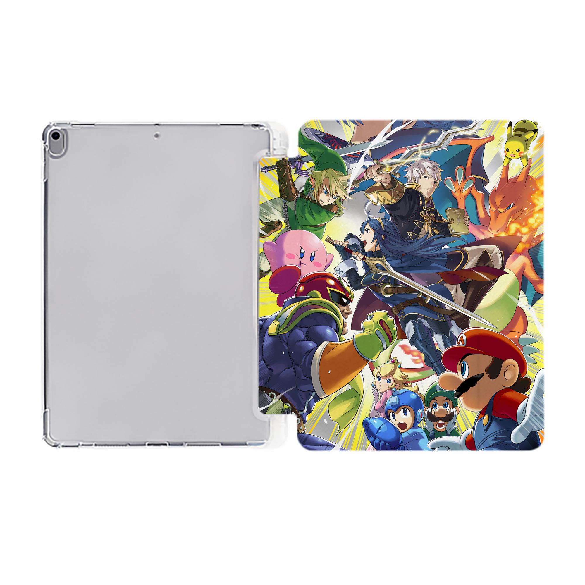 （画像用） ポケットモンスター Pokémon IPad ケース ペン収納付き 三つ折りスタンド PUレザー×シリコン 対応機種9.5/10.5/10.9インチ